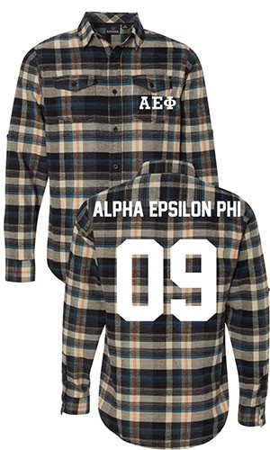 Alpha Epsilon Phi Long Sleeve Flannel Shirt