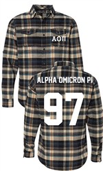 Alpha Omicron Pi Long Sleeve Flannel Shirt