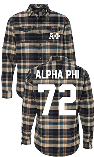 Alpha Phi Long Sleeve Flannel Shirt