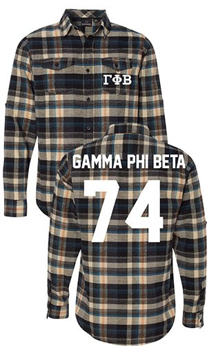 Gamma Phi Beta Long Sleeve Flannel Shirt