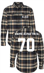 Kappa Alpha Theta Long Sleeve Flannel Shirt