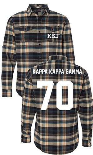 Kappa Kappa Gamma Long Sleeve Flannel Shirt