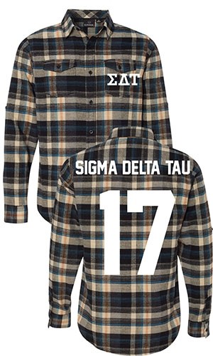 Sigma Delta Tau Long Sleeve Flannel Shirt