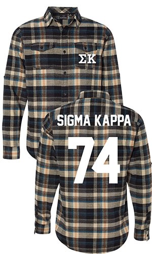 Sigma Kappa Long Sleeve Flannel Shirt