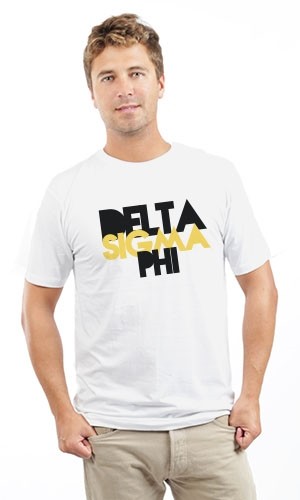 DELTA SIGMA PHI BLACK N YELLOW UNISEX TEE