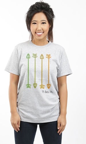 PI BETA PHI VERTICAL ARROWS UNISEX TEE