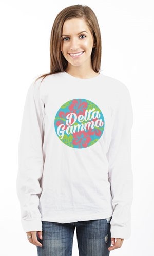 DELTA GAMMA ALOHA LONG SLEEVE T