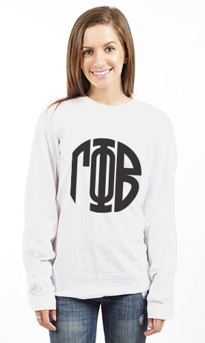 GAMMA PHI BETA LONG LETTERS LONG SLEEVE TEE