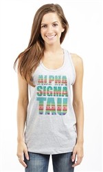 ALPHA SIGMA TAU PATTERN UNISEX TANK