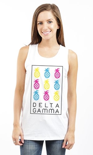 DELTA GAMMA PINEAPPLES UNISEX TANK