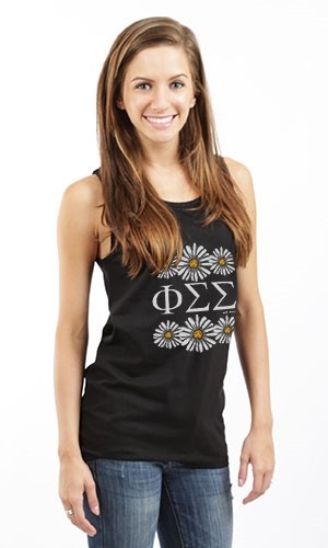 PHI SIGMA SIGMA FLOWERS UNISEX TANK