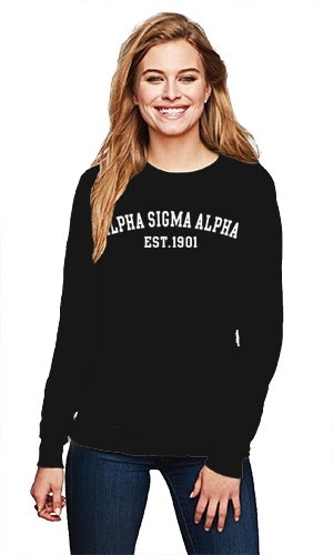 ALPHA SIGMA ALPHA COLLEGE CREWNECK SWEATER