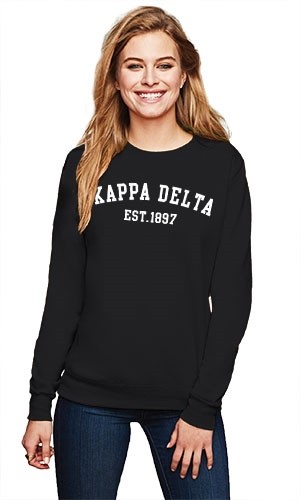 KAPPA DELTA COLLEGE CREWNECK SWEATSHIRT