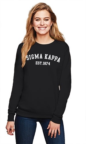 SIGMA KAPPA COLLEGE CREWNECK SWEATSHIRT