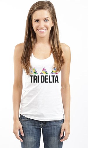 DELTA DELTA DELTA COLORS RACERBACK TANK