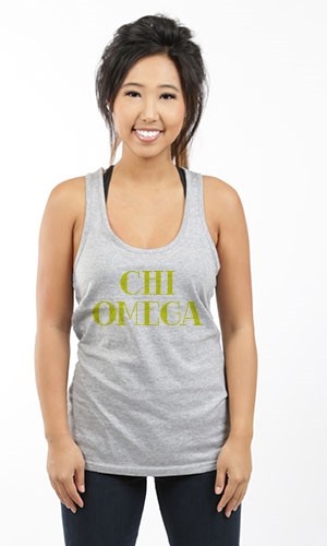 CHI OMEGA OLD STYLE RACERBACK TANK