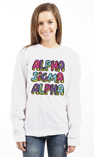 ALPHA SIGMA ALPHA DONUTS LONG SLEEVE TEE