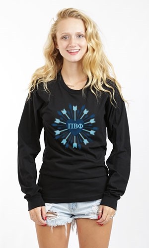 GAMMA PHI BETA HEART ARROWS LONG SLEEVE TEE