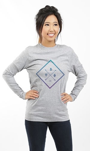 PI BETA PHI SQUARE LONG SLEEVE TEE