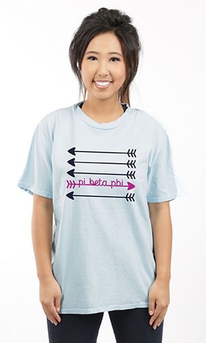 PI BETA PHI PINK ARROW UNISEX TEE