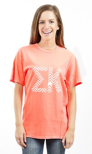 SIGMA KAPPA STRIPE LETTERS UNISEX TEE