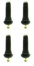 TPMS 1520 TR413 Snap-In Rubber Valve Stem with Nipple (SET OF 4)