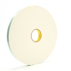 3M&#8482; Double Coated Urethane Foam Tape 4008, Off White, 24 in x 36 yd, 125
mil, 1 roll per case