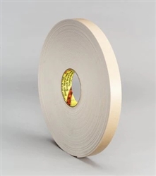 3M&#8482; Double Coated Polyethylene Foam Tape 4496W, White, 4.8 in x 250 yd,
62 mil, 2 rolls per case