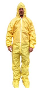 Sunshield Chemical Coverall Yellow with Hood/Boot