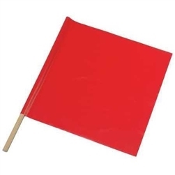 Vinyl Warning Flag 24" x 24" - RED