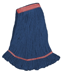 LARGE BLUE PREMIUM ECONOMICAL LOOPED-END WET MOPS NARROW BAND