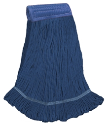 X-LARGE BLUE PREMIUM ECONOMICAL LOOPED-END WET MOPS WIDE BAND