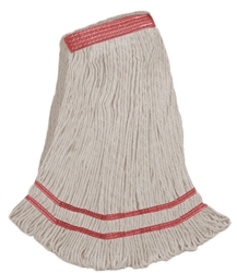 LARGE WHITE ANTIMICROBIAL PREMIUM WET MOPS NARROW BAND