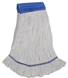 X-LARGE WHITE PREMIUM ECONOMICAL LOOPED-END WET MOPS WIDE BAND