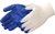 Cotton String Knit Gloves w/ Dipped Blue Latex Grip - Men's