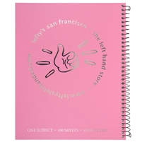 8.0" x 10.5" Left-Handed Wide Ruled Spiral Logo Notebook