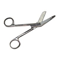 Left-Handed Stainless Steel Bandage Scissors - Bent Trimmers