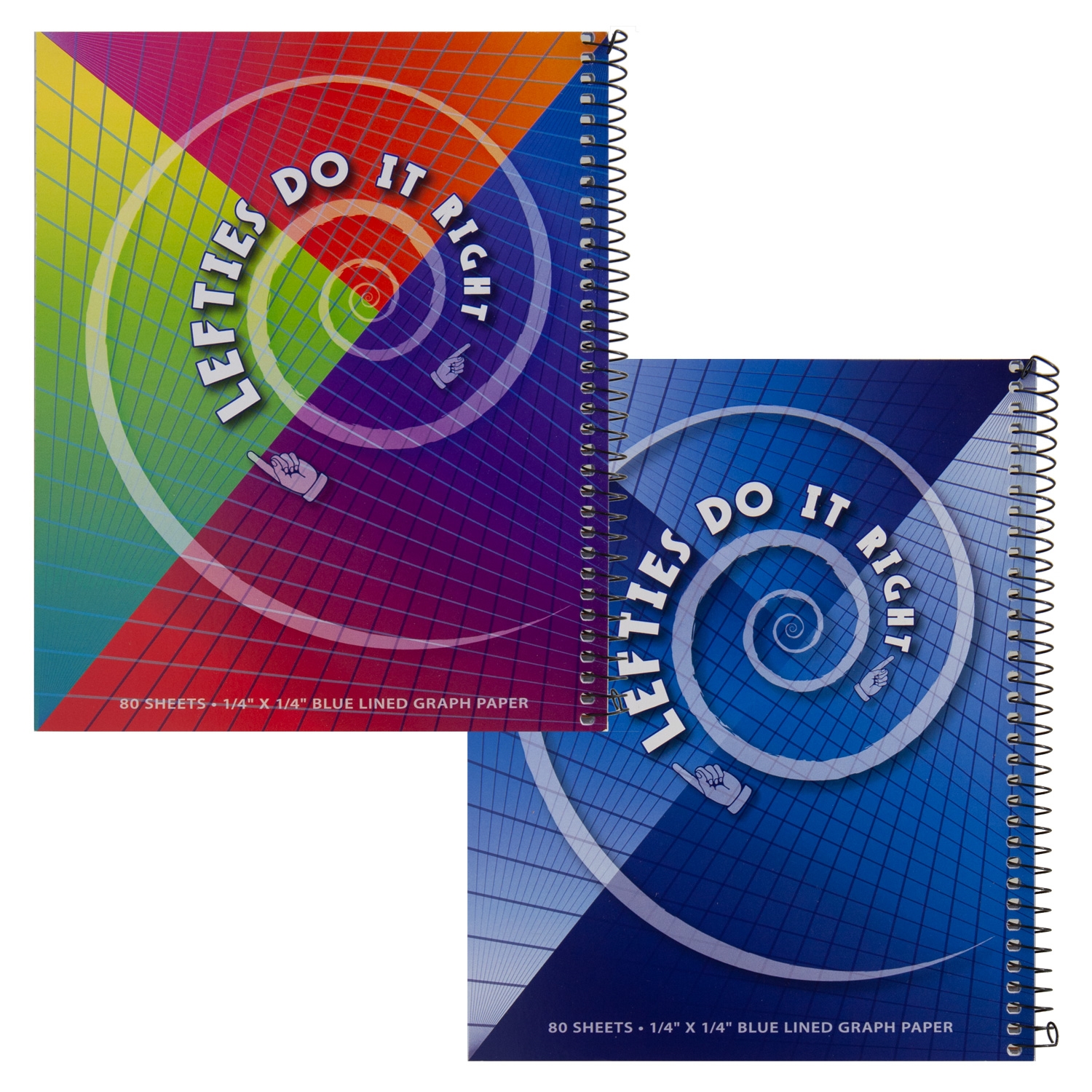 1 Subject Left Handed Assorted Colored Spiral Notebook