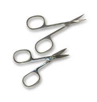 Steel cuticle and nail scissors. Made in Italy