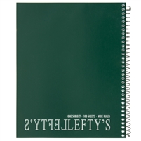8.0" x 10.5" Left-Handed Wide Ruled Spiral Notebook