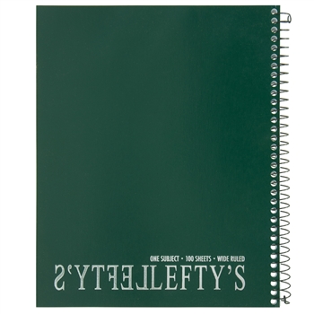 8.0" x 10.5" Left-Handed Wide Ruled Spiral Notebook