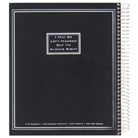 2-PIECE Left-Handed Decorative College-Ruled Notebooks