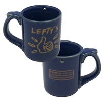 Blue Terra Cotta Left-Handed Dribble Mug