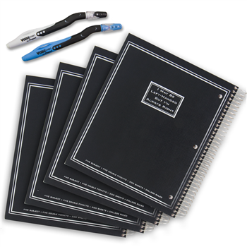 6 Piece Left-Handed5 Subject Notebook Set, College Ruled