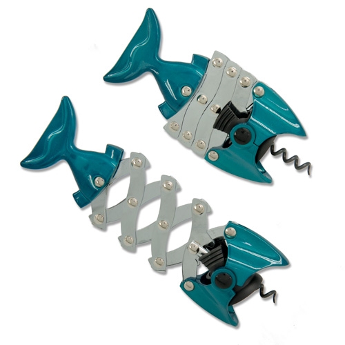 Left-Handed Zig Zag Fish Corkscrew: Lefty's brings back this much-loved fish  corkscrew design in a custom left-handed version. With its expandable lazy  tong mechanism, extracting a cork requires less effort than with