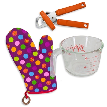 Left-Handed 3-Piece Kitchen Basics Set with Dot Mitt