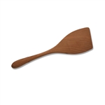 Beautiful hand made wooden spatula with a large head.