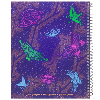 Butterflies cover this lefty notebook!