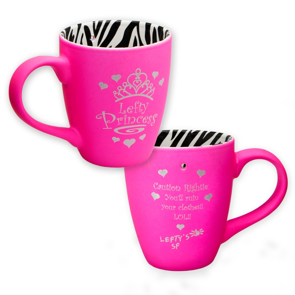 Lefty Princess Pink Zebra Mug