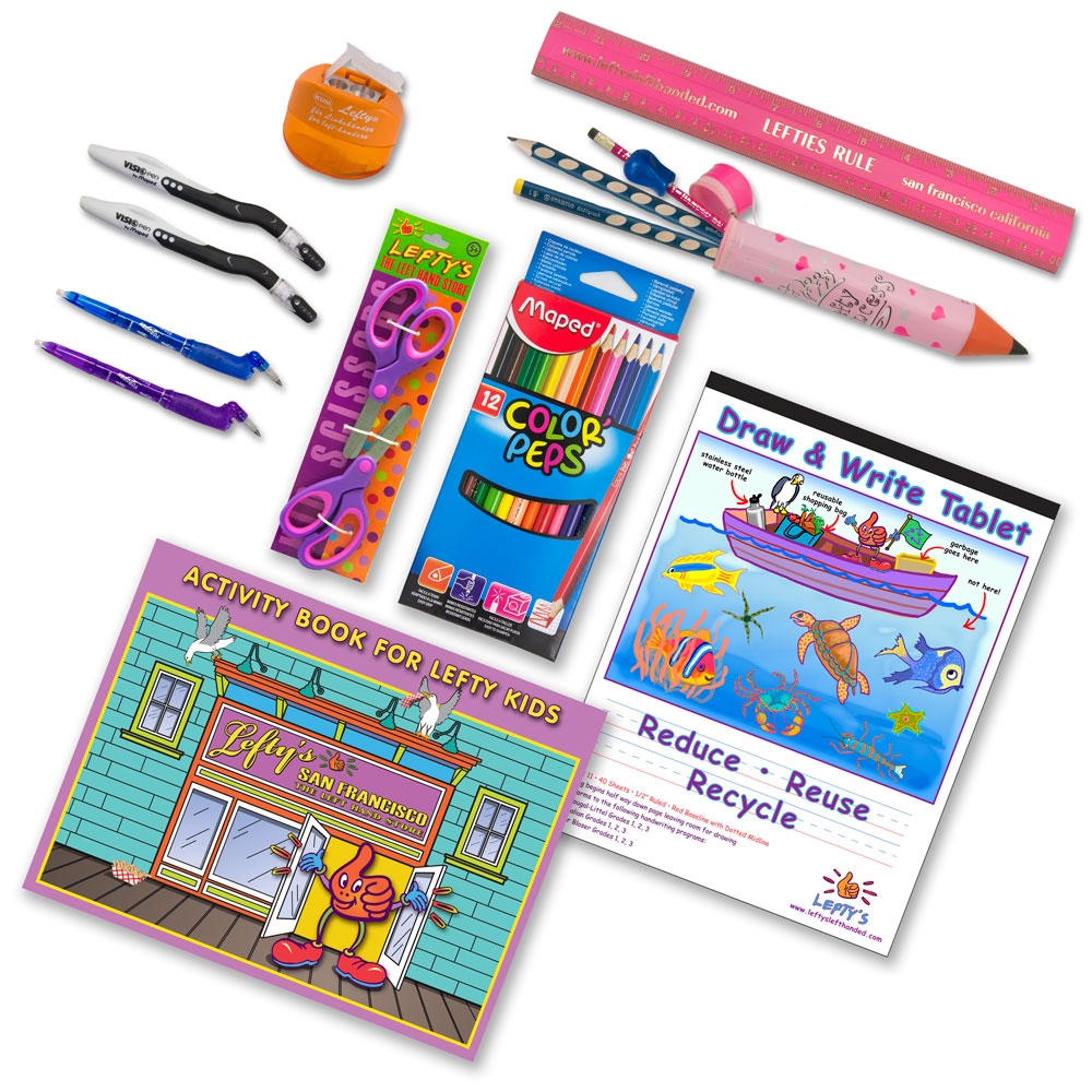 27 Piece Complete Little Lefty Art Set with Pink Accessories